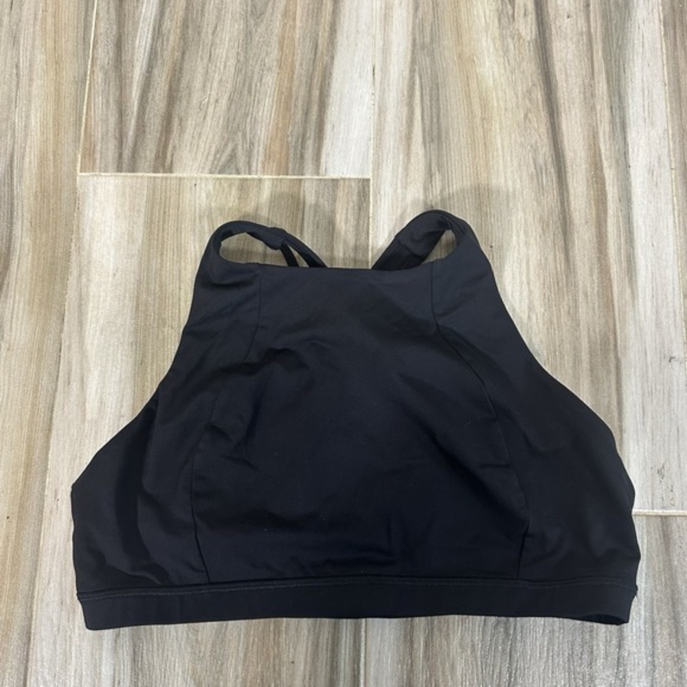Lululemon Free To‎ Be Serene Bra High Neck Black Size 12 Yoga Athleisure Gym